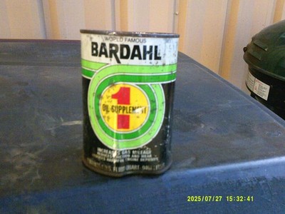 Vintage BARDAHL Full OIL Can SUPPLEMENT 1qt (32oz) SEALED CAN