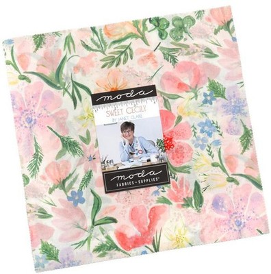 Sweet Cecily Moda Layer Cake, 42 100% Cotton 10'' Precut Quilt Squares