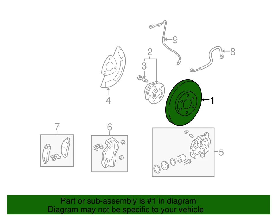 Rotor de freno de disco delantero genuino GM 22955495 CANTIDAD 1 Foto 2 de 3