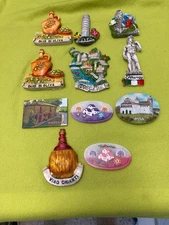 Italian Vtg Lot Of 11 Refrigerator Magnets Featuring Toscana-Pisa-Olio Di Oliva