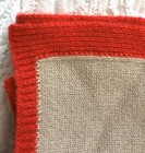 BASLER German Woman’s Scarf  100% 2-PLY Cashmere Taupe Coral Border NEW Tags — photo 4
