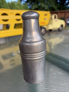 Antique Cologne Perfume Bottle Metal Travel Case Holder ( Medical ?) Tin vintage