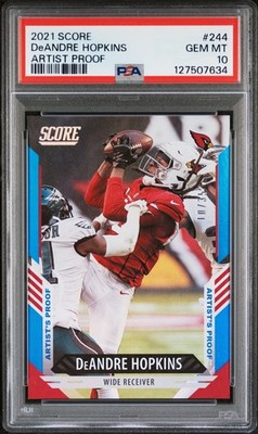 2021 PANINI SCORE AP #244 DEANDRE HOPKINS 10/35 PSA 10