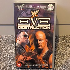 Silver Vision WWF Eve of Destruction VHS PAL English Wrestling Certificate 18