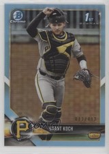 2018 Bowman Draft Chrome Sky Blue Refractor 72/402 Grant Koch #BDC-115 08y1