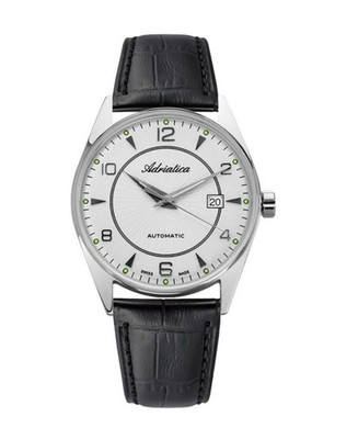 ADRIATICA Men Automatic Casual Watch Classic Dress Silver Dial Waterproof Swiss