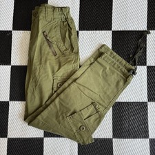 Womens Army Style Cargo Trousers Olive Green Cobat Utility Size 26