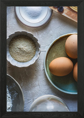 Bereiten Sie sich auf das Kochen vor Gerahmtes Wandbild Poster Leinwanddruck Bild