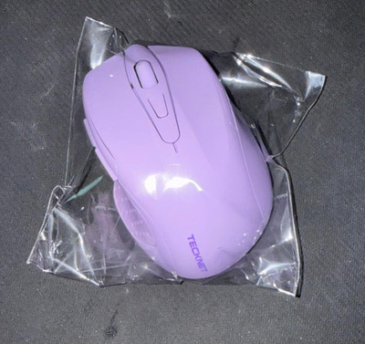 TECKNET Wireless Mouse, 2.4G Ergonomic Optical Computer Mouse Purple