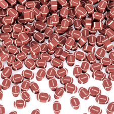 100Pcs Baseball Polymer Clay Beads, Sports Beads for Bracelets Making, Football