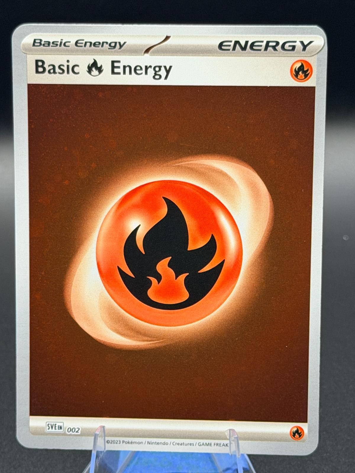 Basic Fire Energy (Cosmos Holo) 002 Scarlet & Violet Energies Pokemon LP SVE