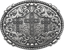 Vintage Celtic Pattern Cross Belt Buckle for Men Women