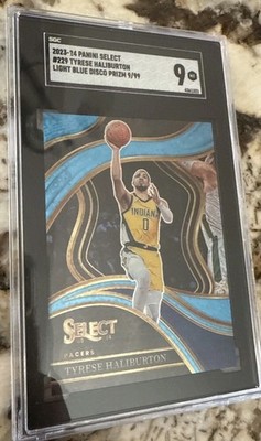 2023-24 Panini Select - Courtside #229 Tyrese Haliburton Light Blue Disco Prizm 