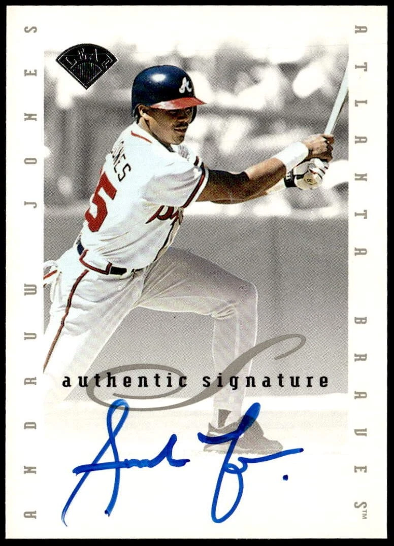 Andruw Jones Baseball Autographed Sports Trading Cards