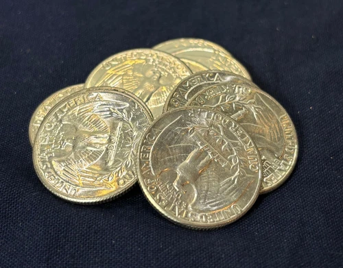 90% Silver BU 1964 Washington Quarters 10 Coins