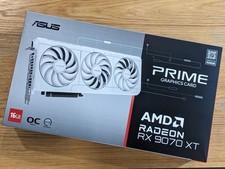 ASUS Prime AMD Radeon RX 9070XT 16GB PCIE 5.0 Gaming Graphics Card White GPU
