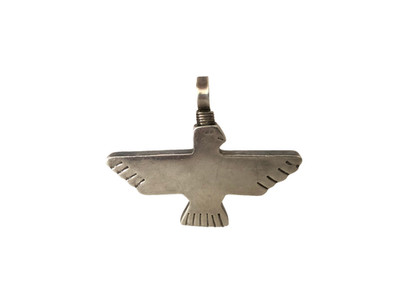 Mexican Artisan Sun Bird Cuauhtli Thunderbird Eagle Sterling Silver 925 Pendant