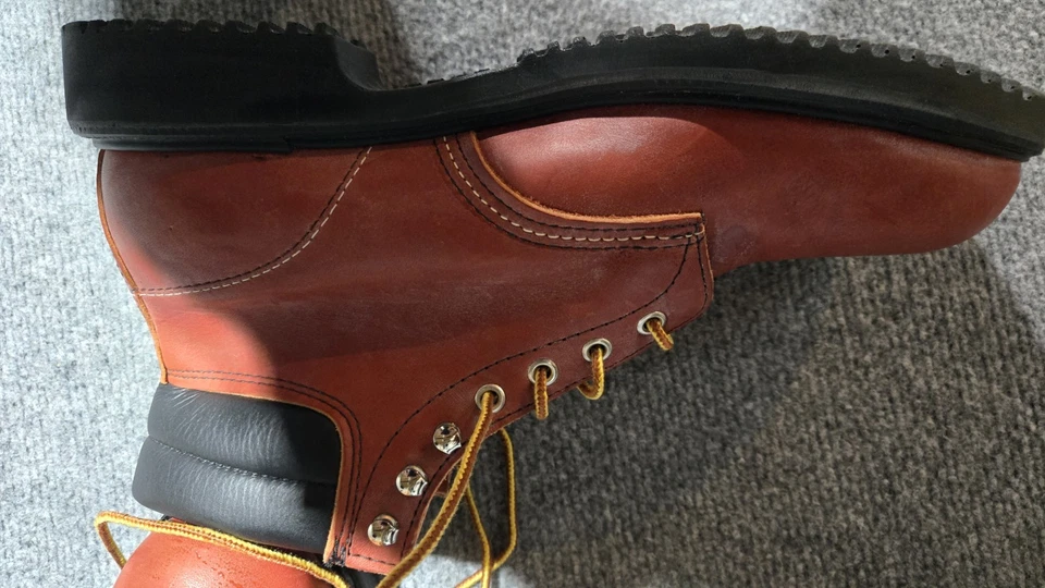 Botas de Trabajo Vintage Red Wing 2408 Puntera de Acero Hechas en EE. UU. Talla 10 A Cuero Seguridad Foto 4 de 4