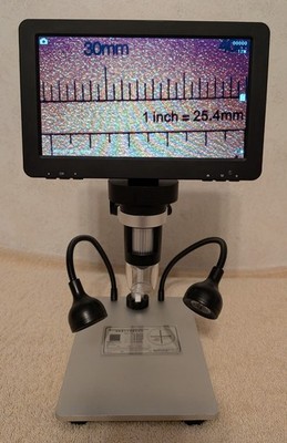 Digital Microscope with 7'' LCD Screen, Soldering Electronics Repair
