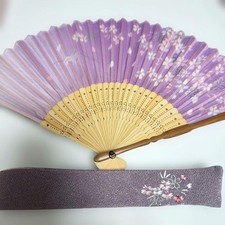 Japanese Cherry Blossom Folding Fan Handheld Decorative Used