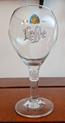 BELGIUM LEFFE BEER GLASS 0.33L LIMITED EDITION MODEL WITH ABBEY BUILDING M-2025