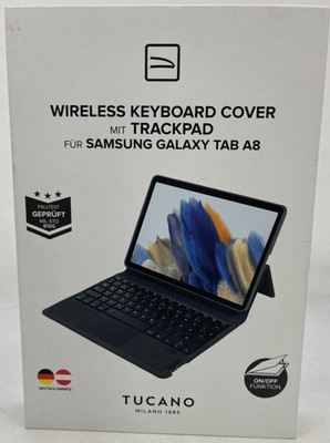 Tucano Wireless Keyboard Cover mit Trackpad für Samsung Galaxy Tab A8 mit USB C