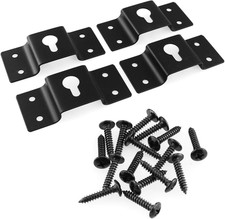 Hanging Speaker Bracket 4PCS Wall Mount Iron Hook Hanger Connector with Screws