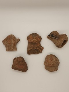 Pre Columbian Effagy Stone & Clay Fragments