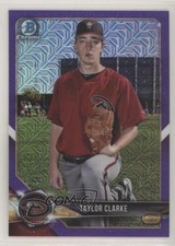 2018 Bowman Chrome Prospects Mega Box Purple Mojo Refractor Taylor Clarke 1u6