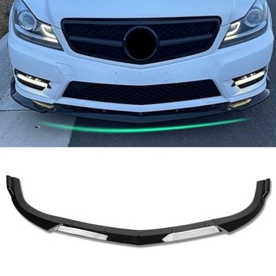 Front Bumper Lip Spoiler for W204 C180 C200 C220 C250 C300 2012 Sport Bumper