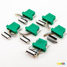 Lot of 6 DB-25 Female Serial to RJ45 Modular Adapter Connector Plug 8P8C RS-232