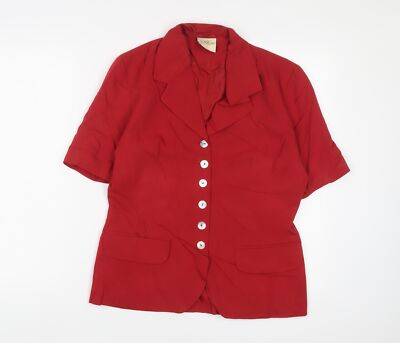 Etam Damen rotes Sakko Blazer Größe 12 geknöpft