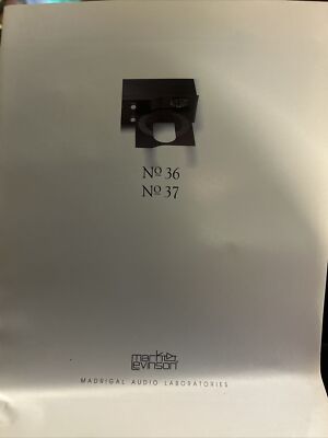 MADRIGAL AUDIO LABORATORIES NO 36 NO 37 AUDIOPHILE BROCHURE MANUAL AD
