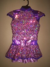 A WISH COME TRUE PURPLE SEQUIN DANCE DANCEWEAR COSTUME DRESS UP TUTU IMC 11 12