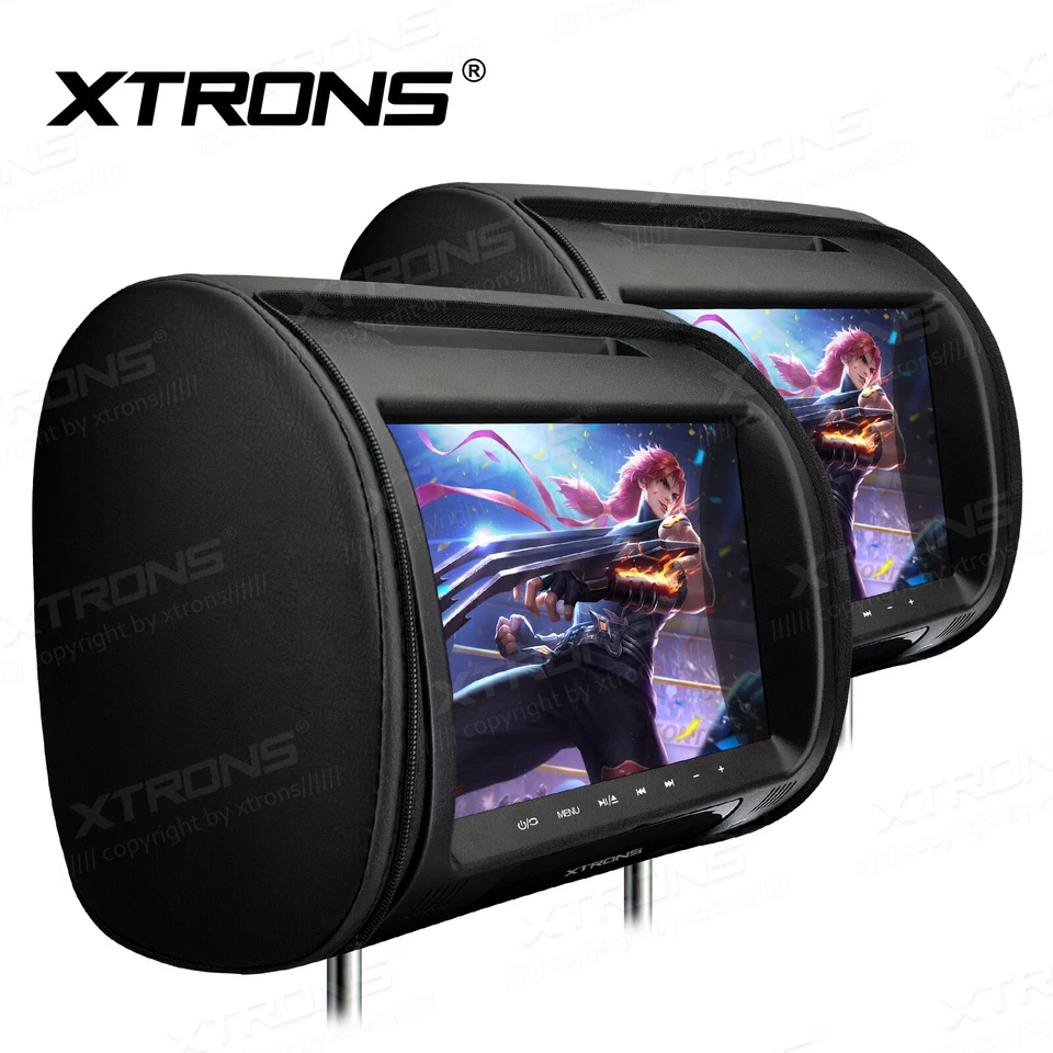 XTRONS 2 PCS 9" HD HDMI Auto Kopfstützen Monitor DVD Player USB SD RCA Spiel - Bild 4 von 4