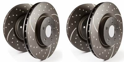 EBC Bremsscheiben Turbo Groove Vorne+Hinten für Audi A8 (4D2, 4D8) 4E VW Phaeton