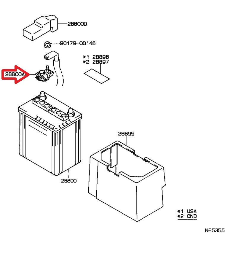 FITS: 85 - 89 TOYOTA MR2 POSITIVE BATTERY TERMINAL CONNECTOR OEM BRAND NEW - Image 3 of 3