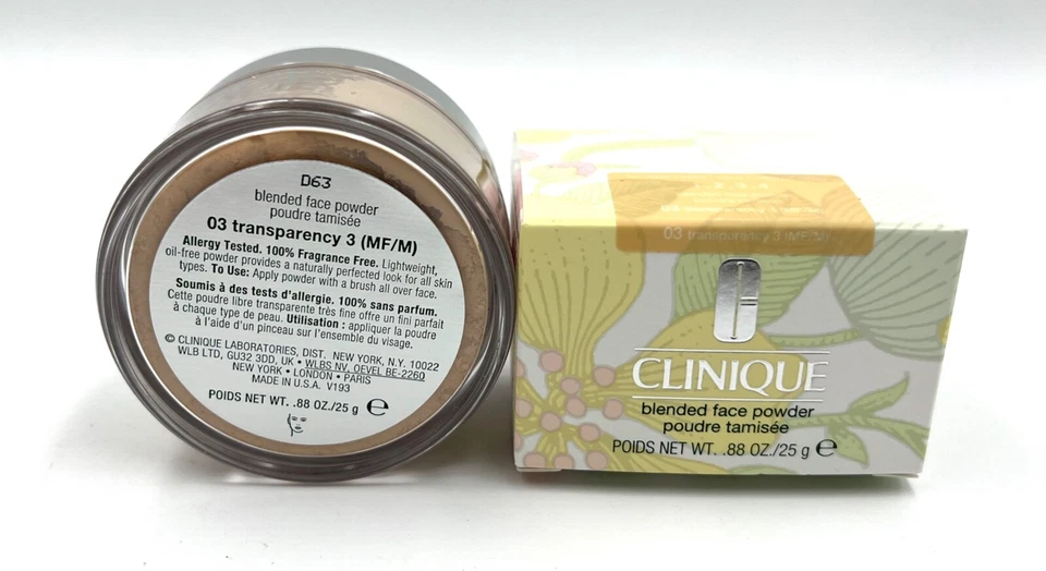 ¡Nuevo en caja! Polvo facial mezclado Clinique ~03 transparencia 3 ~ 0,88 oz / 25 g Foto 3 de 4