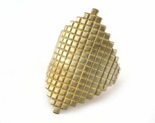 Adjustable Ring Raw brass 18.5mm 8.5US inner size - Adjustable  OZ2707