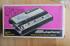 sintetizzatore vintage "Stylophone" con scatola originale del 1967, mint in box