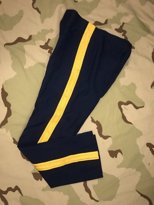 US ARMY TROUSERS DRESS BLUE PANTS SUSPENDERS GOLD STRIPE OFFICER ENLISTED |  eBay