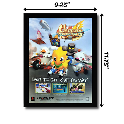 1999 Chocobo Racing Framed Print Ad/Poster Official PS1 PSX Final
