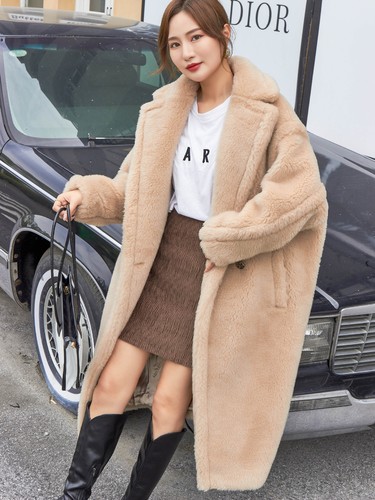 Fashion Coat 2023 Classic Fur Coat Womens Warm Long Loose Wool Alpaca Outwear - Picture 11 of 41