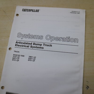 DJB CAT Articulated Dump Truck Service ELECTRICAL SYSTEM Shop Manual repair book