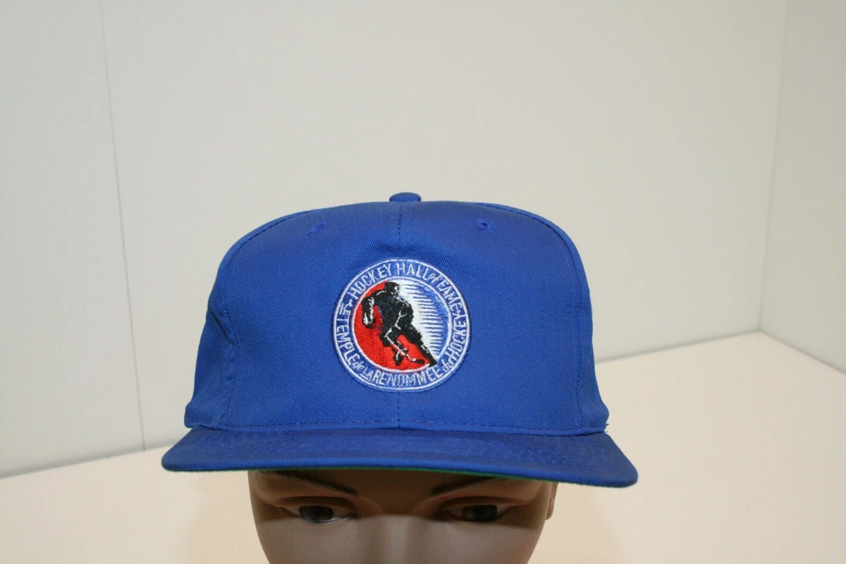 Vintage Adjustable Snapback Hockey Hall of Fame Hat NHL Cap Blue