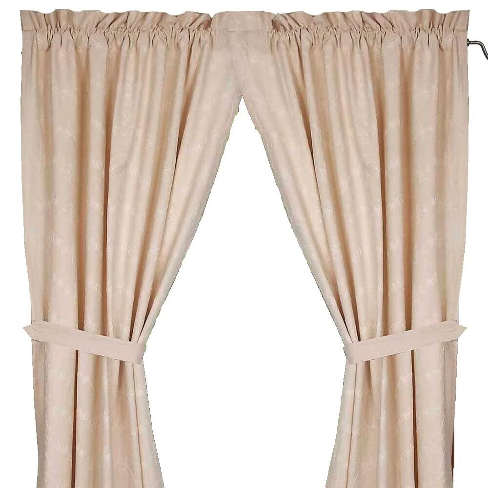 Cotton Embroidered Country Window Curtains & Drapes
