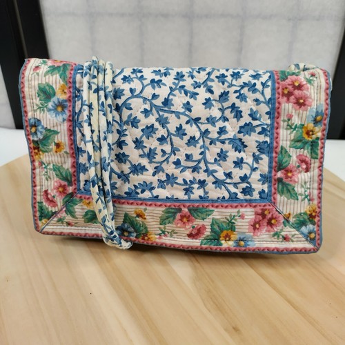 Vintage 80er Vera Bradley cremefarben selten Muster im Ruhestand Landhaus Kern Handtasche klein