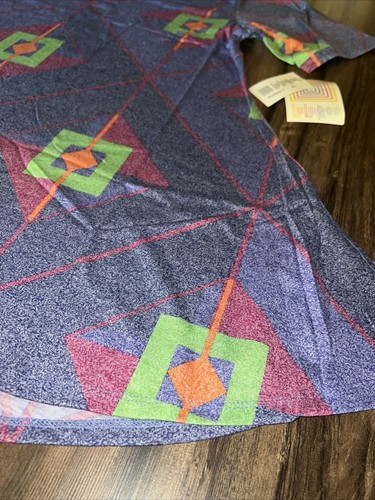 Neu mit Etikett Lularoe Perfect Damen-T lila grün Quadrate Formen Medium 12/18 Viskose 🦄 - Bild 8 von 17