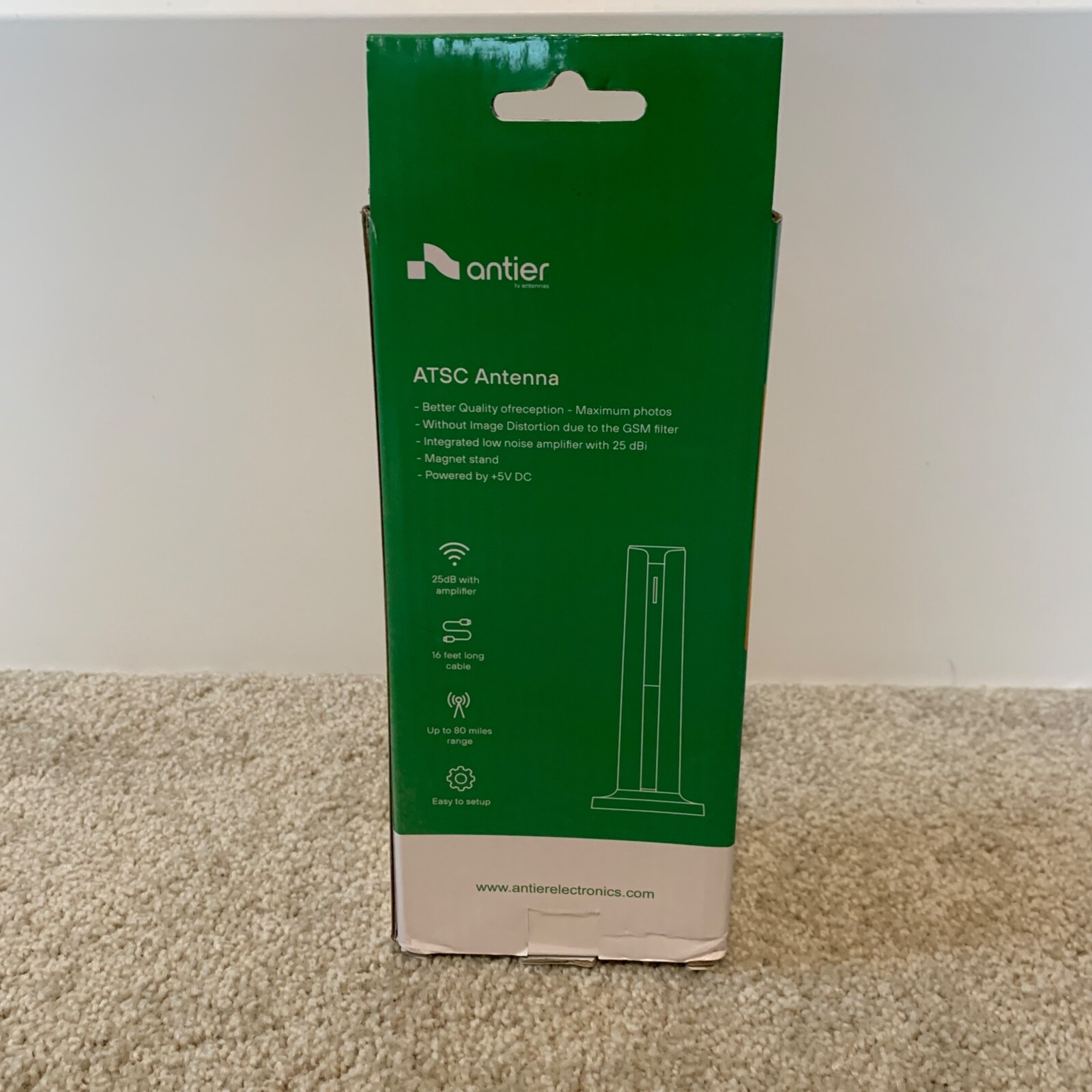 Antier Amplified Digital Indoor TV Antenna Powerful Best Amplifier