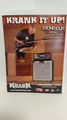 KRANK GUITAR AMPLIFIERS - STONE SOUR JOSH RAND    PRINT AD   -  10X8   b1